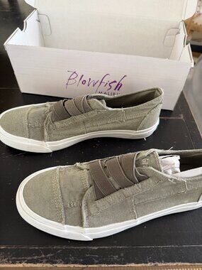 Blowfish Malibu Slip-On Canvas Sneakers | Sage/Olive Green